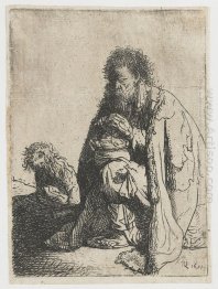 Seated Beggar And His Dog 1629