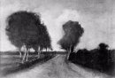 Country Lane с деревьями 1882