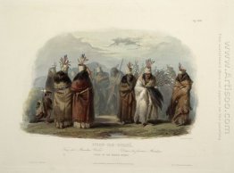 Ptihn-Tak-Ochata, Dance of the Mandan Women, plate 28 from Volum