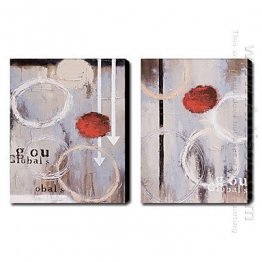 Hand-painted Oil Painting Abstract - Set of 2