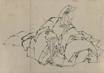 Drawing Of Seated Nobleman In Full Costume