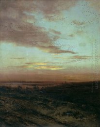 evening migration of birds 1874 evening migration of birds 1874