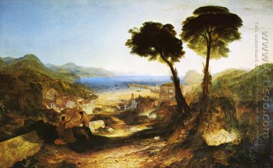 La baia di Baia, con Apollo e la Sibilla 1823