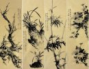 Plum, Anggrek, Bambu, Krisan-Fourinone - Lukisan Cina