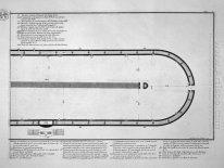 Plan au sol du cirque de Caracalla aujourd'hui Capène extérieur