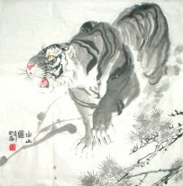 Tiger - Lukisan Cina