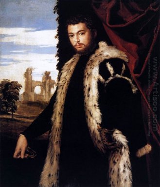 Portret van Een Jonge Man met Lynx Fur 1553