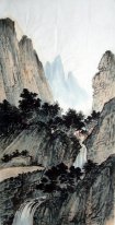 Berg und Wasserfall - Chinesische Malerei