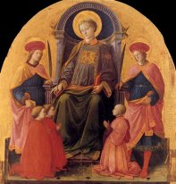 St Lawrence Enthroned With Saints And Donors 1453