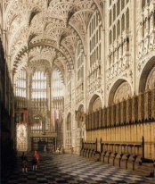 the interior of henry vii chapel in westminster abbey