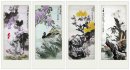 Oiseaux et fleurs - FourInOne - Peinture chinoise