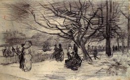 Figures In A Park 1886