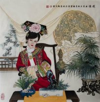 Schöne Dame-chinesische Malerei