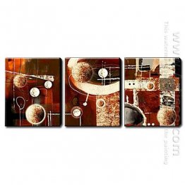 Hand Painted Oil Painting Abstract - Set of 3