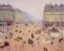 avenue de l opera place du thretre francais dimmiga vädret 1898