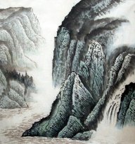 Mountains, River - Chinese Painting