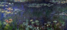 Water Lilies Green Reflection Left Half 1926