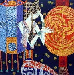 Mooie Dame - Chinees schilderij Mooie Dame - Chinees schilderij