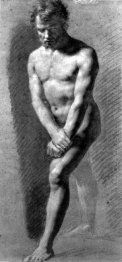 Male Nude Grasping His Wrists