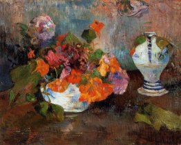 the vase of nasturtiums 1886