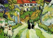 Village Street And Steps In Auvers With Figures 1890