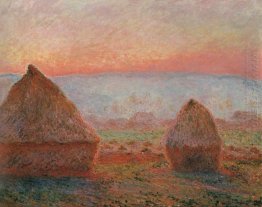 Haystacks At Giverny The Evening Sun