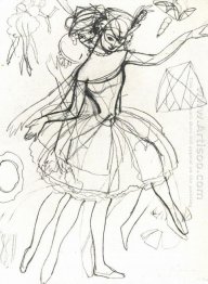 Costume Sketches Of Columbine For Anna Pavlova