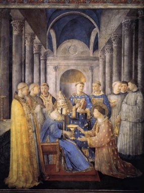 St Peter Consacrates St-Laurent, diacre 1449