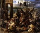 Den Crusaders Anlöpa Konstantin 12Th April 1204 1840 Olja