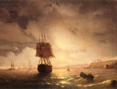 The Harbor At Odessa On The Black Sea 1852