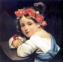 Gadis Memakai The Poppy Wreath 1819