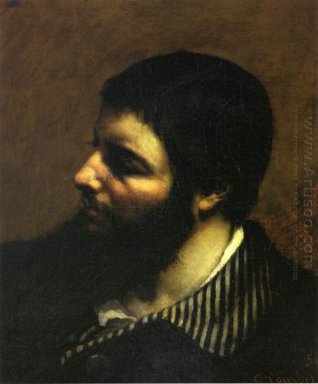 Autorretrato con cuello de rayas 1854