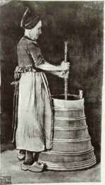 Woman Churning Butter 1881