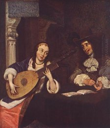 Woman Playing the Lute