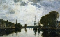 Hamnen i Landerneau Finistere 1871