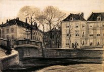 Pont et des maisons à l'angle de Herengracht Prinsessegracht 1