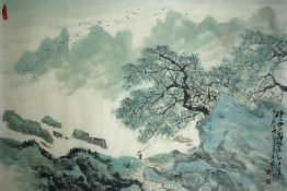 Hill, Trees - Chinese Painting