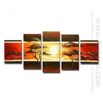 Hand-painted Landscape Oil Painting - Set of 5