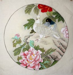 Oiseaux et fleurs - Peinture chinoise