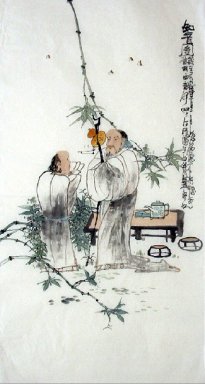 Dos ancianos - Pintura china