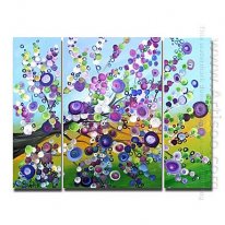 Tangan-Dicat Floral Oil Painting - Set 3