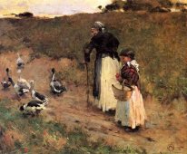 Old Woman With Child And Goose 1885