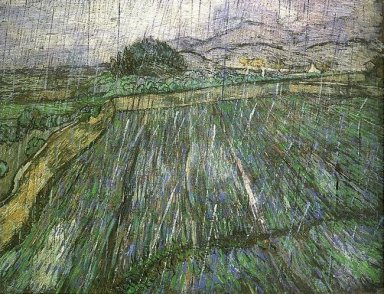 Champ de blé In Rain 1889