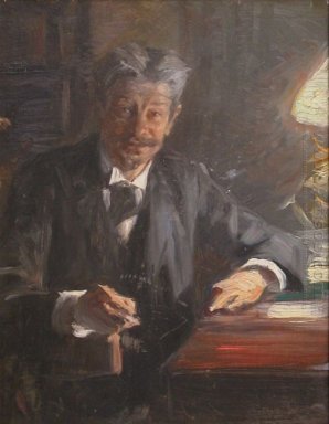 Schetsen aan portret van Georg Brandes