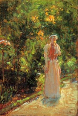 Mrs Hassam In The Garden