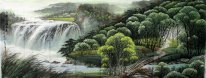 Montagnes et cascade - Peinture chinoise