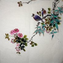 Vogels&Bloemen - Chinees schilderij