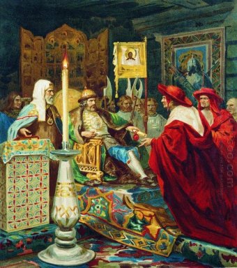 Príncipe Alexander Nevsky Receber Papal Legates