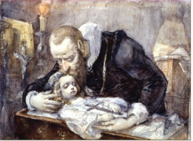 Ene Kochanowski sobre el cadáver de su hija 1862