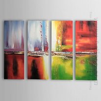 Dipinti a mano olio pittura astratta - set di 4